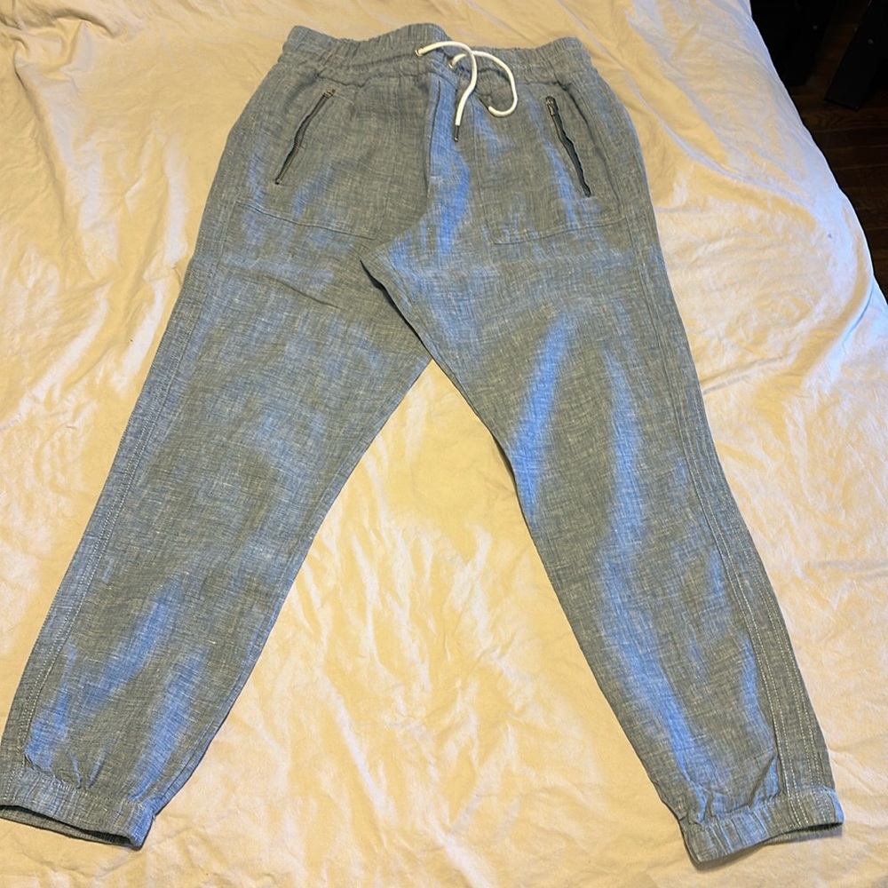 Athleta Cabo Linen chambray joggers